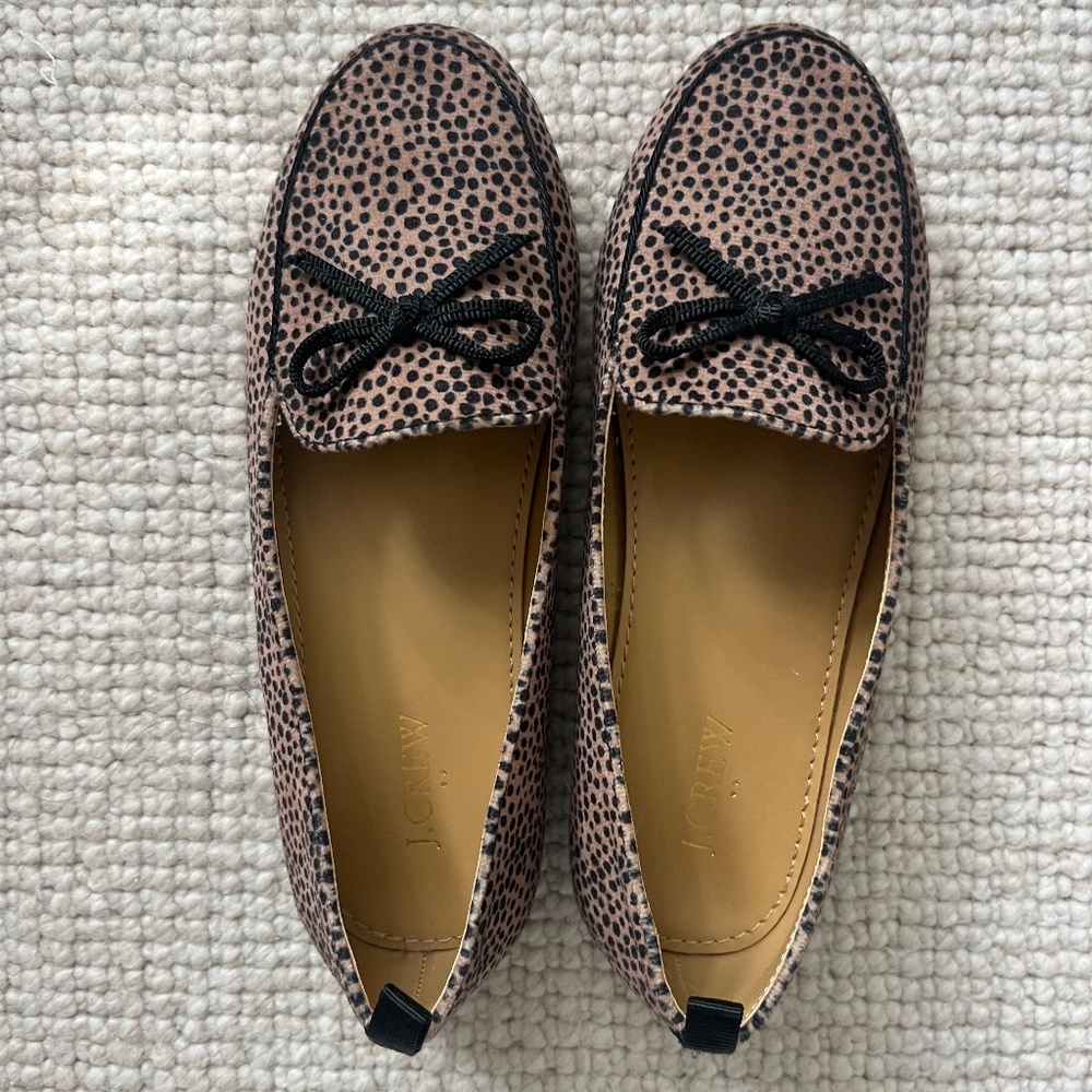 J Crew Factory Girls Leopard Print Loafer (K1)